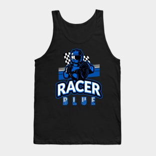 Racer Blue Retro Tank Top